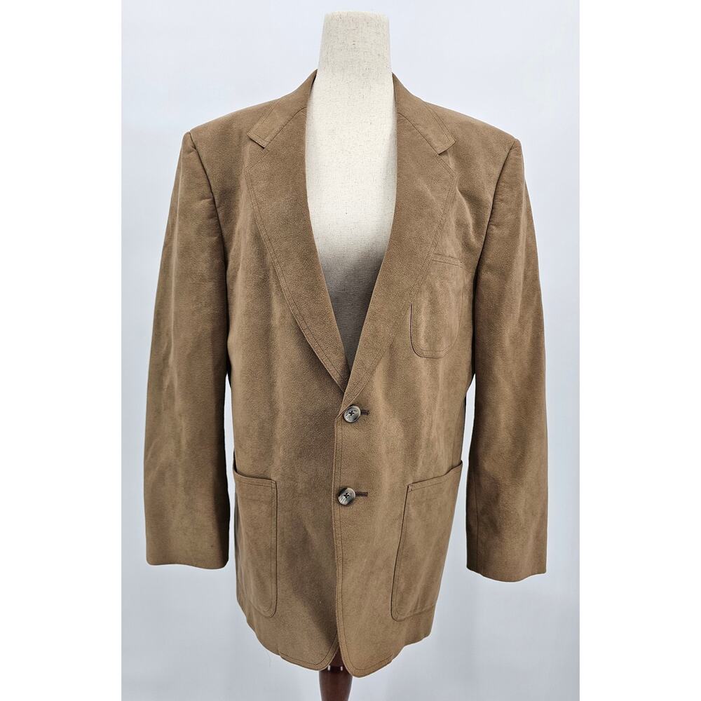 Vtg UltraSuede Men's S/M Beige Blazer